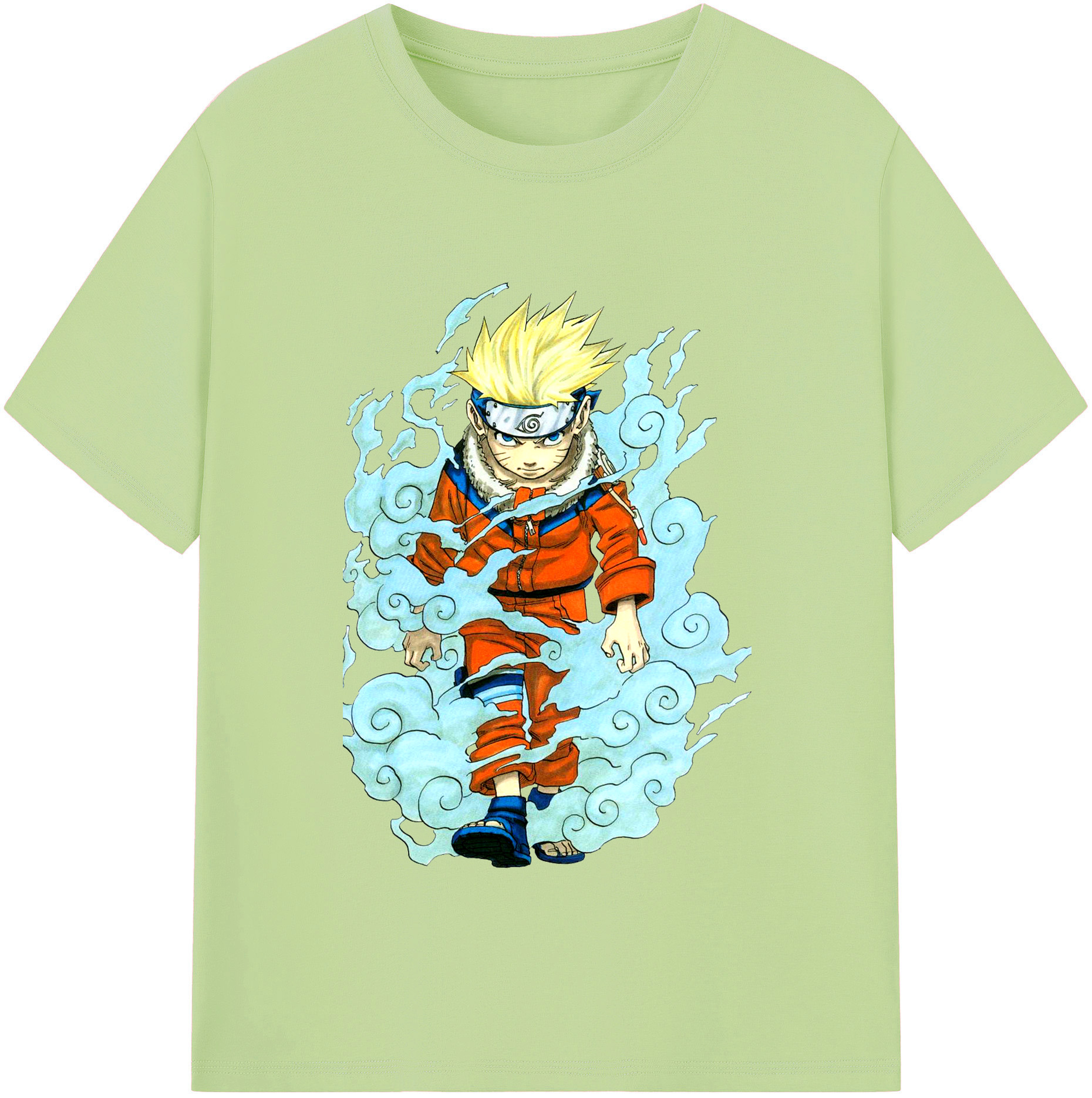 （画像用） NARUTO -ナルト- うずまき ナルト Uzumaki Naruto 綿100％半袖Tシャツ（フロントプリント）